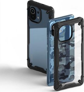 Ringke Ringke Fusion X Design etui pancerny pokrowiec z ramką Xiaomi Mi 11 czarny Camo Black (XDXI0019) 3