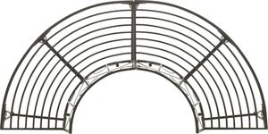 vidaXL Ogrodowa, półokrągła ławka pod drzewo, 160 cm, stalowa 3