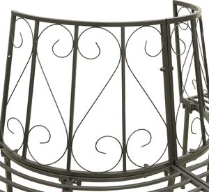 vidaXL Ogrodowa, półokrągła ławka pod drzewo, 160 cm, stalowa 5