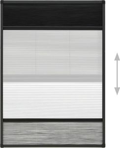 vidaXL Plisowana moskitiera okienna z roletą, aluminium, 80x120 cm 4