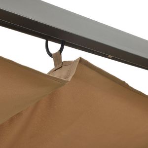 vidaXL Pergola ogrodowa ze zwijanym dachem, taupe, 3x3 m, 180 g/m 4
