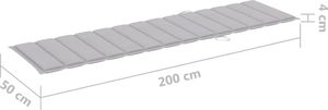 vidaXL Poduszka na leżak, szara, 200x50x4 cm, tkanina 6