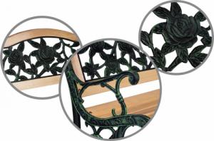 Sofotel Ławka parkowa z oparciem 123,5 x 74 x 48 cm Gardi Rose 5