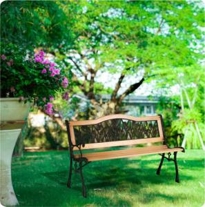 Sofotel Ławka parkowa z oparciem 123,5 x 74 x 48 cm Gardi Tulip 11