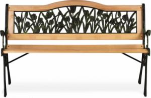 Sofotel Ławka parkowa z oparciem 123,5 x 74 x 48 cm Gardi Tulip 2