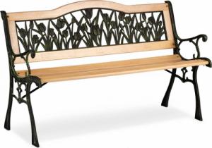 Sofotel Ławka parkowa z oparciem 123,5 x 74 x 48 cm Gardi Tulip 5