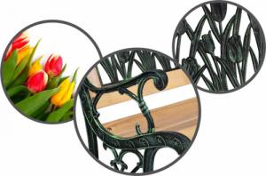 Sofotel Ławka parkowa z oparciem 123,5 x 74 x 48 cm Gardi Tulip 6