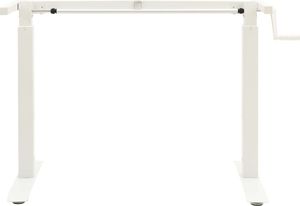 vidaXL Rama do wysokiego biurka z manualną regulacją, biała 3