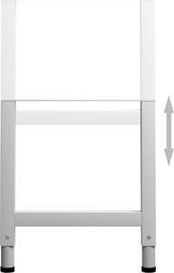 vidaXL Regulowane ramy stołu roboczego, 2 szt., metal, 55x(69-95,5) cm 5