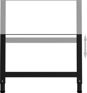 vidaXL Regulowane ramy stołu roboczego, 2 szt., metal, 85x(69-95,5) cm 4