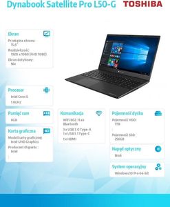 Laptop Toshiba Dynabook Satellite Pro L50-G-11J (PBS12E-02X02KPL) 3