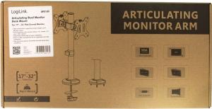 LogiLink Uchwyt biurkowy na 2 monitory 17" - 32" (BP0109) 4