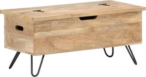 vidaXL Skrzynia, 90x40x45 cm, lite drewno mango 2