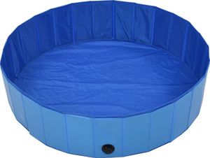 vidaXL Składany basen dla psa, niebieski, 120 x 30 cm, PVC 4