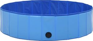 vidaXL Składany basen dla psa, niebieski, 120 x 30 cm, PVC 5