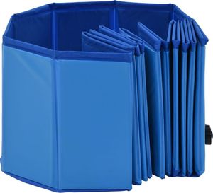 vidaXL Składany basen dla psa, niebieski, 120 x 30 cm, PVC 6