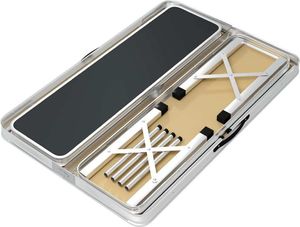 vidaXL Składany stolik turystyczny z 2 ławkami szary 5