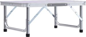 vidaXL Stolik turystyczny składany biały 60x45cm 2