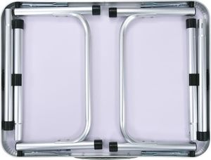 vidaXL Stolik turystyczny składany biały 60x45cm 5