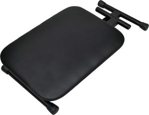 vidaXL Statyw pod keyboard z podwójną ramą i taboretem, czarny 6