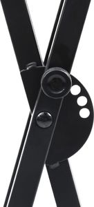 vidaXL Statyw pod keyboard z podwójną ramą i taboretem, czarny 8