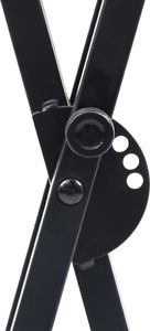 vidaXL Statyw pod keyboard, z podwójną ramą i stołkiem, czarny 8