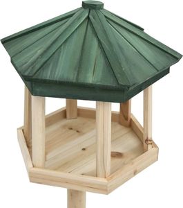 vidaXL Stojący karmnik dla ptaków, lite drewno jodłowe, 33x106 cm 2