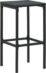 vidaXL Stołki barowe z poduszkami, 2 szt., czarne, polirattan 3