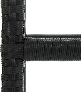 vidaXL Stołki barowe z poduszkami, 2 szt., czarne, polirattan 7