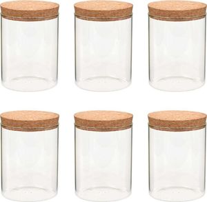vidaXL Szklane słoje z korkową pokrywką, 6 szt., 650 ml 2