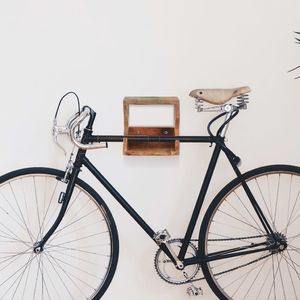 vidaXL Uchwyt ścienny na rower, 35x25x25 cm, lite drewno z odzysku 3