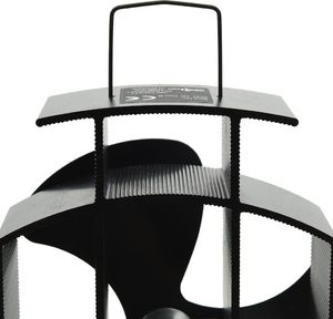 vidaXL Zasilany ciepłem wentylator kominkowy, 3 łopatki, czarny 7