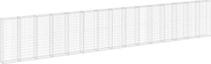 vidaXL Ściana gabionowa z pokrywami, galwanizowana stal, 900x30x150 cm 2