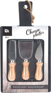 Deska do krojenia Excellent Houseware z nożem kamienna 4