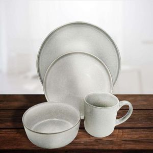 Excellent Houseware Zestaw OBIADOWY miska talerz talerzyk kubek 16 el. 2