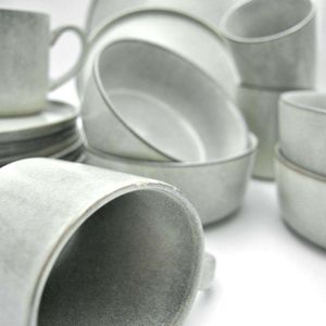 Excellent Houseware Zestaw OBIADOWY miska talerz talerzyk kubek 16 el. 6