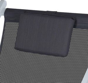 Ambiance Leżak ogrodowy plażowy składany szary metalowy 101x61x91 cm 2