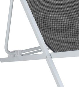 Ambiance Leżak ogrodowy plażowy składany szary metalowy 101x61x91 cm 3