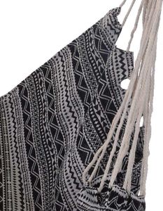 Ambiance Hamak Brazylijski fotel podwieszany huśtawka czarny 4