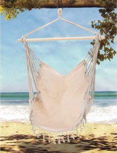 Ambiance Hamak Brazylijski fotel podwieszany huśtawka beżowy 7