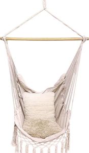 Ambiance Hamak Brazylijski fotel podwieszany huśtawka beżowy 10