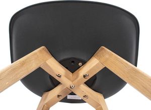 Mufart Zestaw 4 czarnych krzeseł do jadalni/salony bądź gabinetu ATTE 11