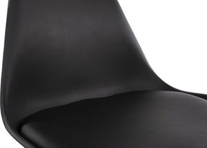 Mufart Zestaw 4 czarnych krzeseł do jadalni/salony bądź gabinetu ATTE 2