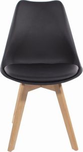 Mufart Zestaw 4 czarnych krzeseł do jadalni/salony bądź gabinetu ATTE 3