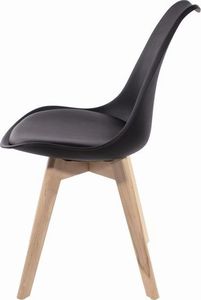 Mufart Zestaw 4 czarnych krzeseł do jadalni/salony bądź gabinetu ATTE 4