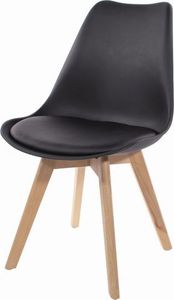 Mufart Zestaw 4 czarnych krzeseł do jadalni/salony bądź gabinetu ATTE 5