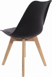 Mufart Zestaw 4 czarnych krzeseł do jadalni/salony bądź gabinetu ATTE 6