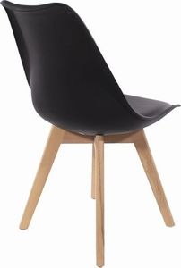 Mufart Zestaw 4 czarnych krzeseł do jadalni/salony bądź gabinetu ATTE 7