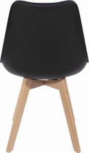 Mufart Zestaw 4 czarnych krzeseł do jadalni/salony bądź gabinetu ATTE 8