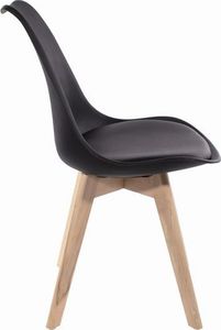 Mufart Zestaw 4 czarnych krzeseł do jadalni/salony bądź gabinetu ATTE 9